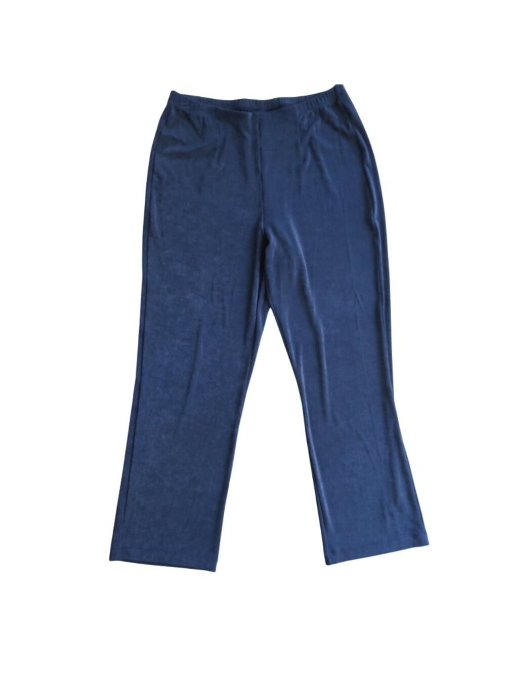Chicos Womens Wave Blue Slinky Elastic Waist Pull-On Pants Size MP Comfortable